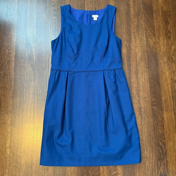 J Crew Royal Blue A-Line Dress Size 10 - Picture 1 of 7